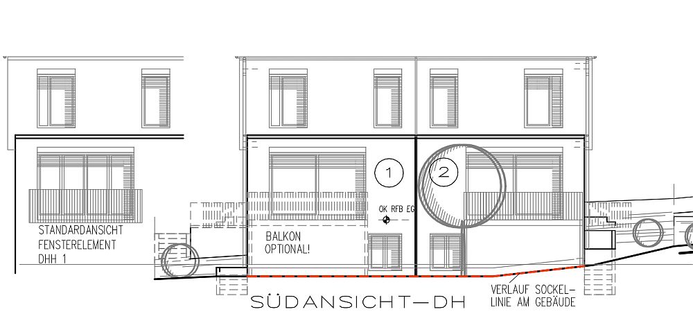 Südansicht Wintersteinstraße 33a+b